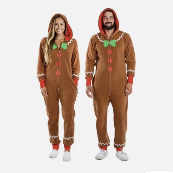 Tipsy Elves Other - Tipsy Elves Mens Womens Gingerbread Man Jumpsuit Costume Christmas Size XXL